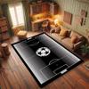 Srocvi Sports Theme Area Rug 3D Basketball Print Court Design Carpets White and Black Non-Skid Washable Doormat Foldable Baby Crawling Mat for Classroom Kitchen Bathroom Study Boys Playroom, 3x4ft view 3