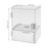 9 Holes Ice Cream Cone Cabinet, Transparent Waffle Hand Roll Sushi Display Box Acrylic Ice Cream Cone Holder Stand w/Handle for Dessert Shop Picnics Birthday Parties view 2