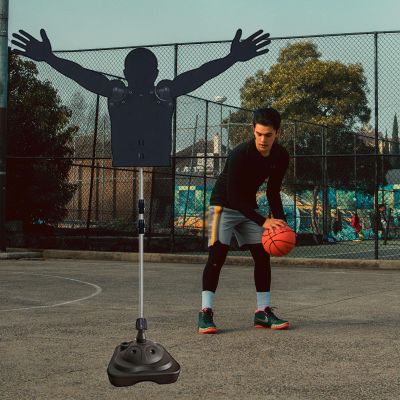 Kunovo Basketball Training Defender Dummy, Dribbling Training Aid with Water Injection Base, Moveable Hands Defender Practice Dummy, 2 Size Options (Size : Small)