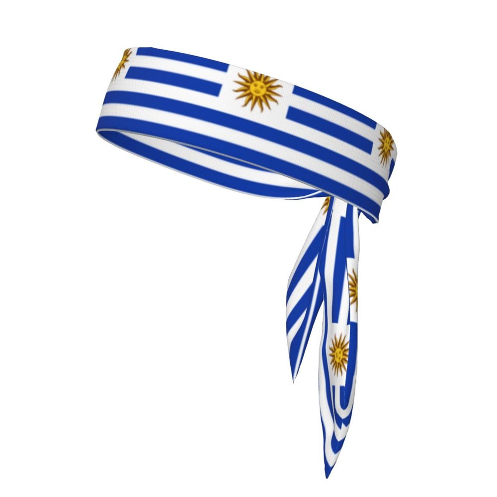 Trukd Flag of Uruguay Headbands,Sports Head Tie,Headband for Men and Women,Hair Band for Running, Workout, Football, Black, TD-TD12158