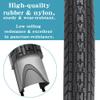 SIMEIQI 26x2.35 Inch Beach Cruiser Bike Tire Black White Wall or Brown Cream Wall Folding Replacement Bicycle Tire for Hybrid City Commuter Trail (Black White 2 Tires 2 Tubes 2 Levers, 26x2.35) view 3