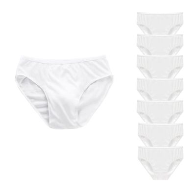Fuzzleehi Men's Disposable Panties Underwear Travel Panties Pure Cotton Emergencies Panties for Business Trip Travel Hotel Spa Hospital Pants White Small(7pcs/pk)