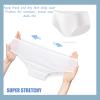 Fuzzleehi Men's Disposable Panties Underwear Travel Panties Pure Cotton Emergencies Panties for Business Trip Travel Hotel Spa Hospital Pants White Small(7pcs/pk) view 4