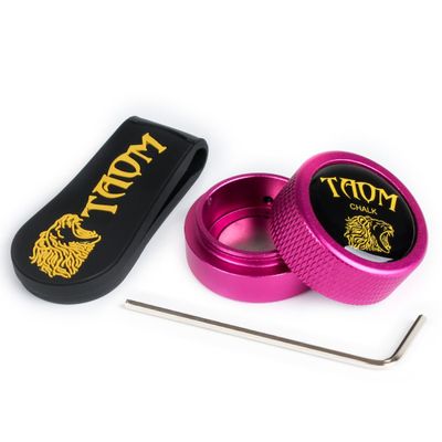 YEUEK TAOM Pool Chalk Holder Round Shaped Practical Tool Billiards Accessories Magnetic Mini Chalk Tip Case Container Round Box Billiards