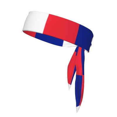 Trukd French Flag Headbands,Sports Head Tie,Headband for Men and Women,Hair Band for Running, Workout, Football, Black, TD-TD12158