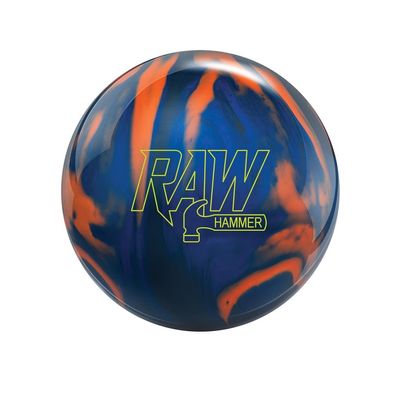 Bowlerstore Products Hammer PRE-DRILLED Raw Hammer Bowling Ball - Blue/Black/Orange 11lbs