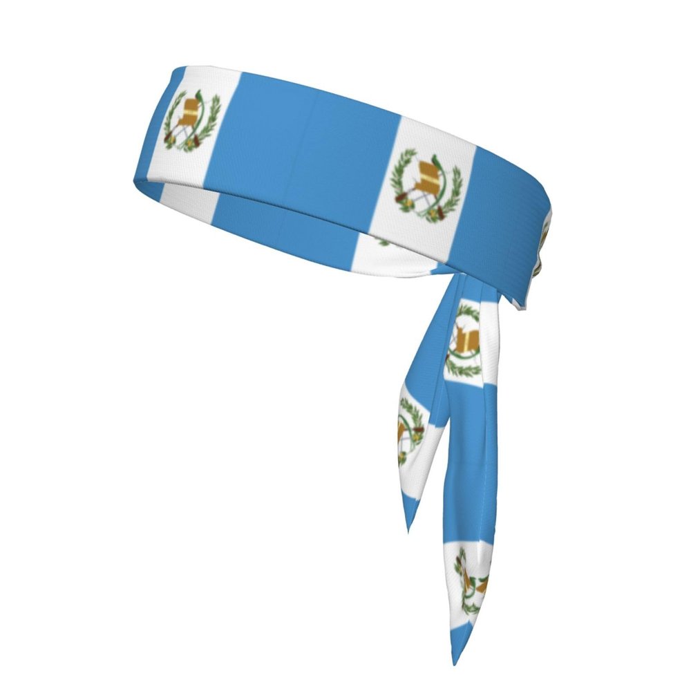 Trukd Flag of Guatemala Headbands,Sports Head Tie,Headband for Men and Women,Hair Band for Running, Workout, Football, Black, TD-TD12158