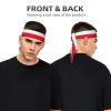 Trukd Polish Flag Headbands,Sports Head Tie,Headband for Men and Women,Hair Band for Running, Workout, Football, Black, TD-TD12158 view 3