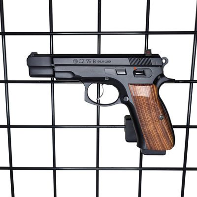 Hammy3DPrints Mount for CZ 75/85 / P01 / P10 / PCR / SP01 / Shadow - Gridwall | Pistol Holder Handgun Storage Rack (Facing Left)