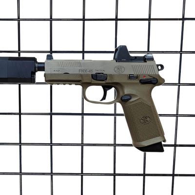 Hammy3DPrints Mount for FN FNX 45 Tactical - Gridwall | Pistol Holder Handgun Storage Rack (Facing Left)