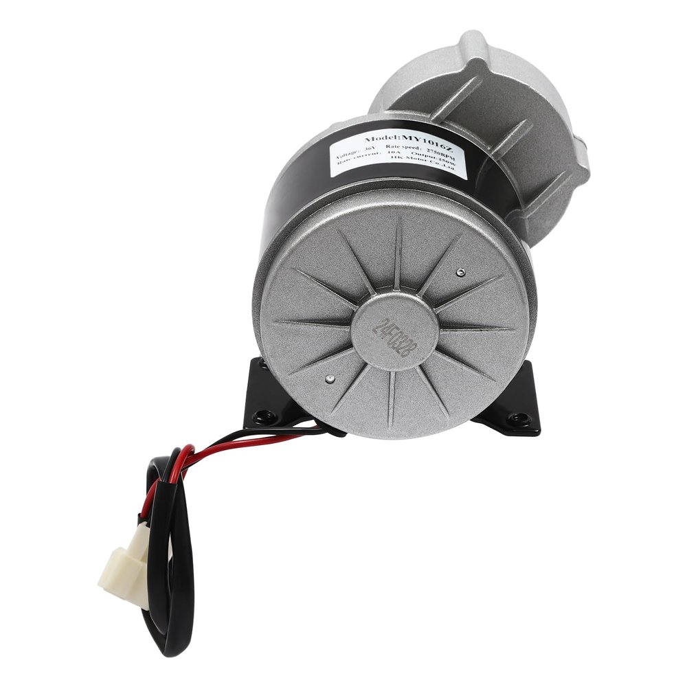 24V 250W Electro Motor Gear Reduction Electric Motor, Brushed DC Motor Powerful Electric Motor with Belt Pulley for Scooters, E-Bikes, Tricycles (12, Volts)