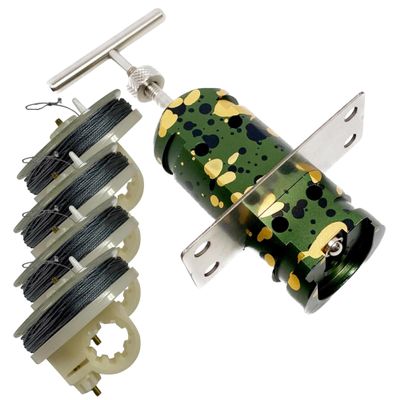 12 Gauge Perimeter Alarm US Patented QUAD 3.0 and Reusable 85ft Kevlar Trip Wire Reels Set by Trip Alarm Co. Full 360 Coverage and Only Patented 4-Way Trip Wire Alarm for Outdoor Security