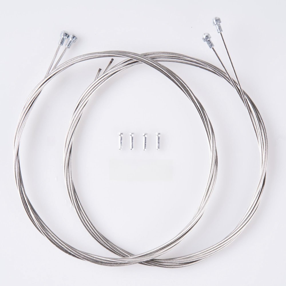 4pcs,Stainless steel bike brake cables, bike brake cord core,MTB/Road bike brake cables set,include Free Cable End Crimps Kit. (RBBC-1.7)