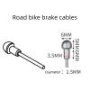 4pcs,Stainless steel bike brake cables, bike brake cord core,MTB/Road bike brake cables set,include Free Cable End Crimps Kit. (RBBC-1.7) view 3