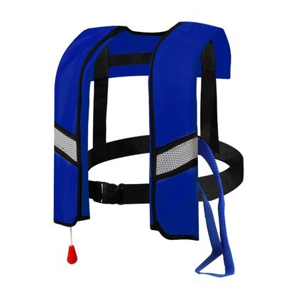 GDLHY Snorkel Vest, Portable Inflatable Swim Vest Jackets for Snorkeling Swimming Diving Safety,Manual Inflatable Men's Women's Adjustable Vest for Swimming Fishing Outdoor Water Sports (330LB)(Blue)