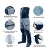 2-Piece Kayak Dry Suits Cold Water Cag Top Trouser Pants Breathable Watersports Drysuit Set Paddling Sailing Drysuit Dry Top Gray L view 4