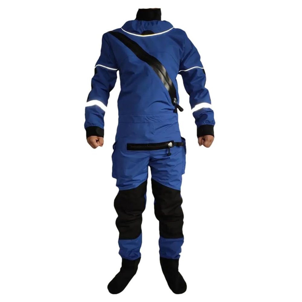 Kayak Drysuit Dry Suit Rescue Immersion Suit Waterproof Rafting Sailing Fishing Paddling Dry Suit Blue L