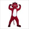 Strong Red Lion Mascot Costume Adult Size for Men & Women with Built-in Fan Inside the Head view 1