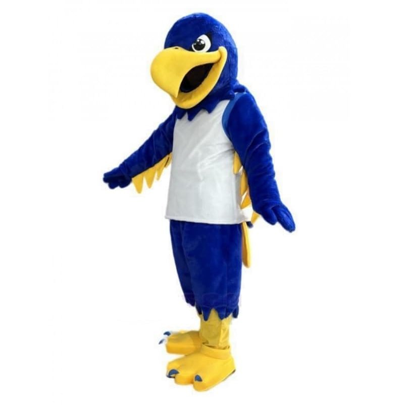 rushopn Fierce and Stylish - Blue Falcon Mascot Costume for Sports, Events & Promotions
