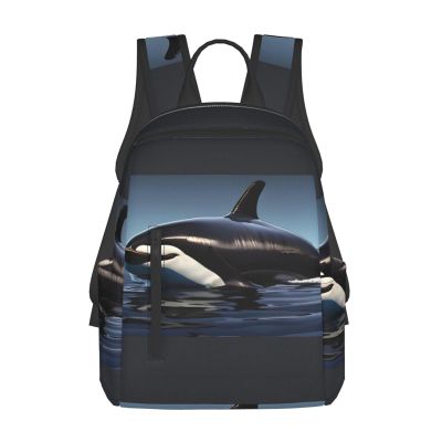 DRTGEDS Orca Killer Whale Print Backpacks Lightweight With 1 Main Compartment, Shoulder Rucksack Carry-On