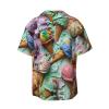 Many Colored Ice Cream Men's Casual Shirts Short Sleeve Regular Fit Fashion Camp Beach Shirts Tops view 2