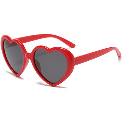 JINHUIBBA Girls Heart Sunglasses Polarized UV 400 Protection Vintage Kids Love Heart Sunglasses for Age 3-10 Years