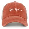 NineFit Basics But God Hat for Mens Humor Jesus Dad Hats for Women Saffron Cycling Caps Humor Unique Gifts for Crafters view 2