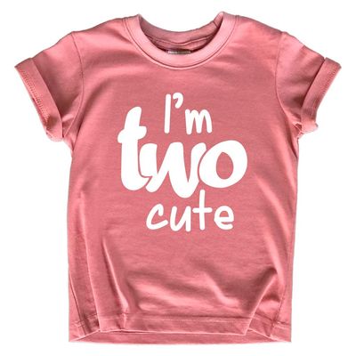 2nd Birthday Outfits for Toddler Girls im Two Cute Shirt Girl 2 Years Old Second Birthday (Mauve, 4 Years)