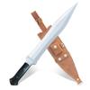 Generic Handmade D2 Steel Short Sword - Full Tang Tactical Combat Nightstalker Short Sword, Dagger Knife with Handmade Leather Sheath, Large Camping knife Gift, Black