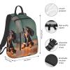 DRTGEDS Cute Dachshund Duggee Backpacks Lightweight Bookbag With 1 Main Compartment, Front Utility Pocket With Built view 4