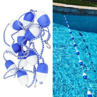 NineFit Basics Pool Rope Floats to Divide Pool, Portable Buoy Marker Line for Shallow and Deep End, 3.3ft-33ft Long Floating Cordon Lanes for Inground Swimming (Size : 5m/16.4ft)