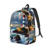 DRTGEDS Lighthouse Diamond Paint Backpacks Lightweight With 1 Main Compartment, Shoulder Rucksack Carry-On view 2