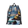 DRTGEDS Lighthouse Diamond Paint Backpacks Lightweight With 1 Main Compartment, Shoulder Rucksack Carry-On view 3