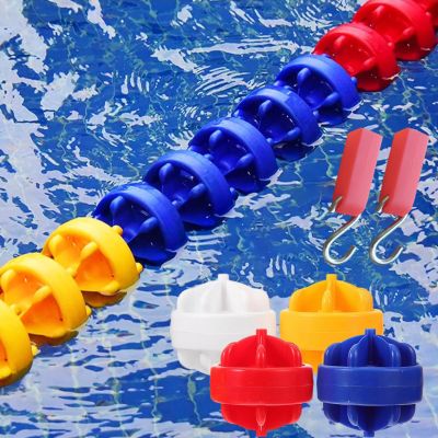 NineFit Basics Pool Safety Float Line Divider Rope Kits, Swimming Pool Strong Buoyancy Divider Floats, 8 Buoys/m Pool Lane Buoy Lines for Commercial Competition, 4meter (13ft)