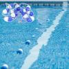 NineFit Basics Blue & White Pool Floating Lane Divider Ropes, Effective Visibility Swimming Pool Safety Pool Rope Float, Pool Parties/Water Park Divider Buoy view 1