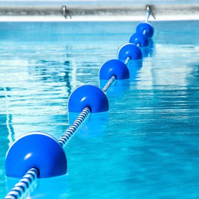 NineFit Basics Pool Rope Lane Divider, Blue White Marker Line for Dividing Pool Lanes Areas, Indoor Portable Floating Cordon Ropes for Competition Training (Size : 9m/29.5ft)
