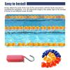 NineFit Basics Swimming Pool Safety Float Line Kits, Strong Buoyancy Pool Divider Floating Buoy Line with 2 Hooks, Float Pool Divider for Marking Danger Areas, 9m(29.5ft) view 4