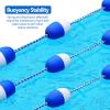 NineFit Basics Swimming Pool Safety Rope and Float Kit, 20 40 60 80 Ft Length Blue  White Pool Rope Float Keeper for Effective Visibility, Lane Marker for Distinguish Between Waters (Size : 59ft/1 view 4
