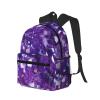 DRTGEDS Purple Crystal Diamond Backpack For Men Women, Canvas Shoulder Rucksack Carry-On Travel Backpack view 2