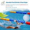NineFit Basics Swimming Pool Safety Divider Rope, Pool Rope Floats to Divide Pool with 2 Pre Assembled Stainless Hooks, Buoy Rope Float Line Floating Barrier 5pcs Buoy/m, 9m(30ft), 6cm Diameter view 3