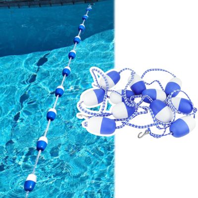 NineFit Basics Pool Lane Buoy Lines with 2 Hooks, Inground Pool Safety Floating Rope for Commercial Competition/Public, 10ft/ 20ft/ 30ft/ 40ft/ 50ft/ 60ft Long