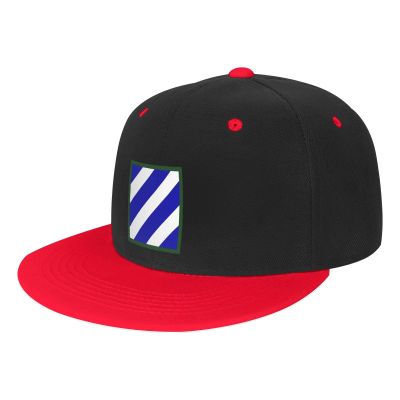 United States Army 3rd Infantry Division SSI Snapback Hat Flat Bill Hat Baseball Cap for Men Women Flat Brim Hats