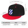 United States Army 3rd Infantry Division SSI Snapback Hat Flat Bill Hat Baseball Cap for Men Women Flat Brim Hats view 4