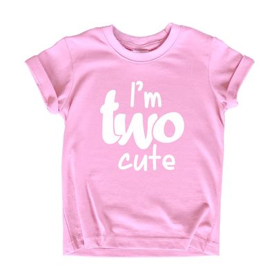 2nd Birthday Outfits for Toddler Girls im Two Cute Shirt Girl 2 Years Old Second Birthday (White on Pink, 4 Years)
