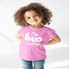 2nd Birthday Outfits for Toddler Girls im Two Cute Shirt Girl 2 Years Old Second Birthday (White on Pink, 4 Years) view 4