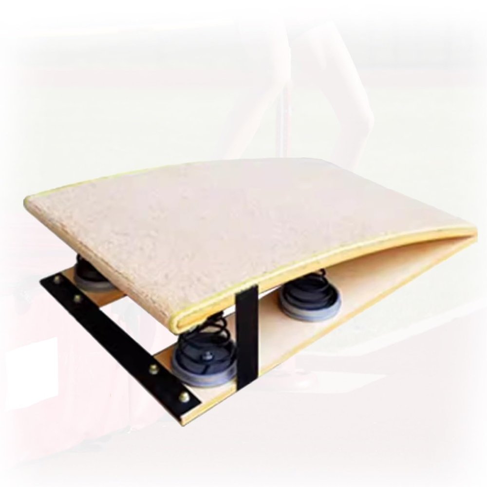 Kids Gymnastics Equipment 4 Springs Gymnastics Springboard for Kids/Teen, Wooden Pro Curved Jump Pad for Home Room Athletics Training Ground, Vaulting High/Backflip/Vault Training Equipment