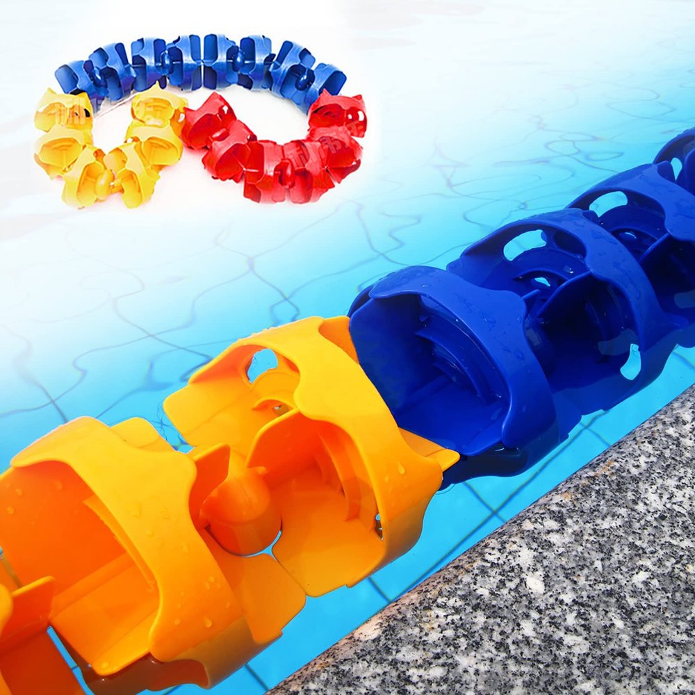 NineFit Basics Swimming Pool Floating Rope, Indoor Outdoor Safety Marker Lane Line for Dividing Water Area, Polypropylene Swim Race Lanes, Buoy Lines, 4meter /13.1ft