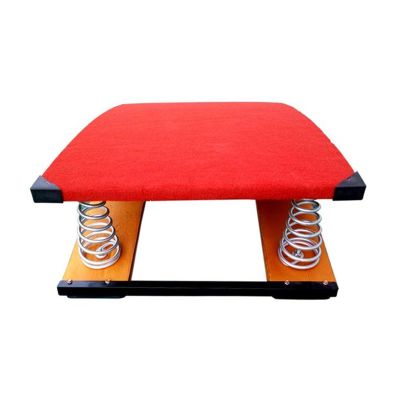Training Gymnastics Springboard Home Junior Spring Board Gymnastics, Children Athletics Equipment with 2 Steel Spring, Hardwood Curved Springboard for Home, Gym, Playroom, Kindergarten, School