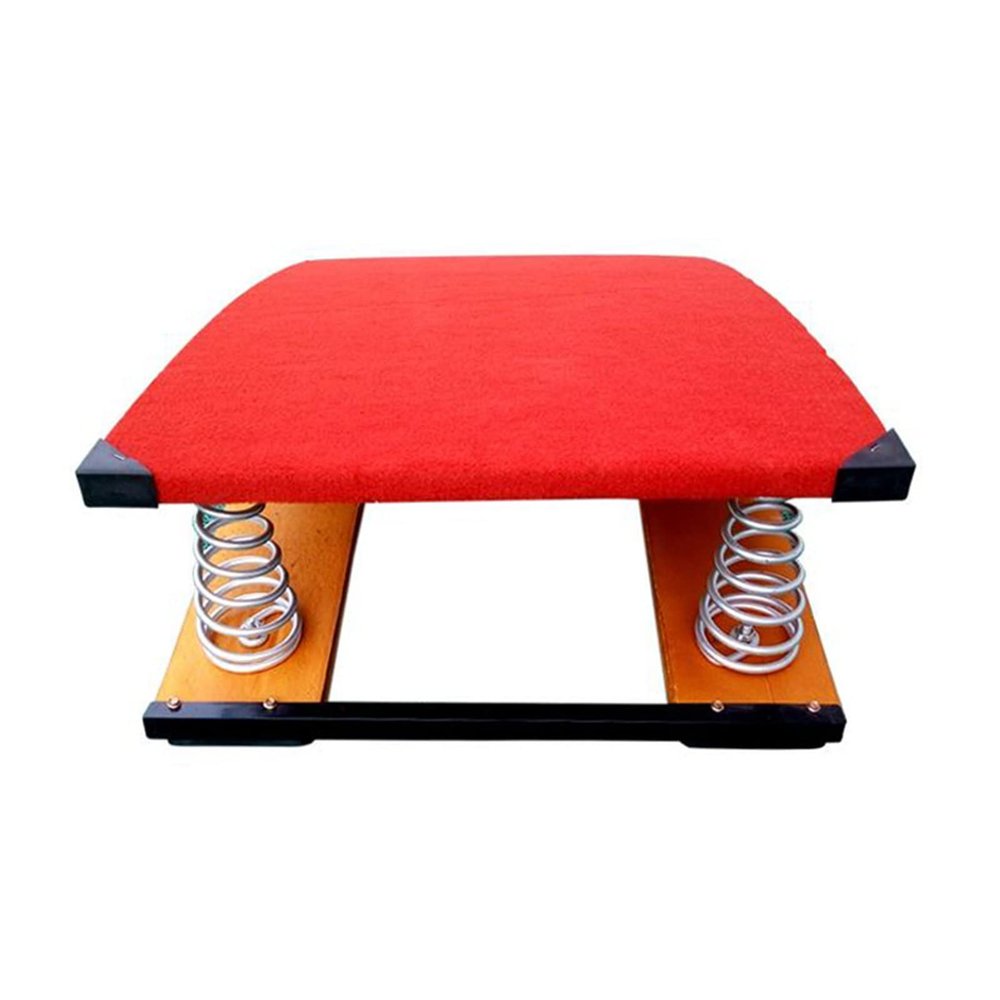 Training Gymnastics Springboard Home Junior Spring Board Gymnastics, Children Athletics Equipment with 2 Steel Spring, Hardwood Curved Springboard for Home, Gym, Playroom, Kindergarten, School