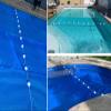 NineFit Basics Swimming Pool Rope Float Line, Blue White Safety Marker Line for Competition Training, Portable Pool Lane Divider Line Kits for Home School Game (Size : 5m/16.4ft) view 2